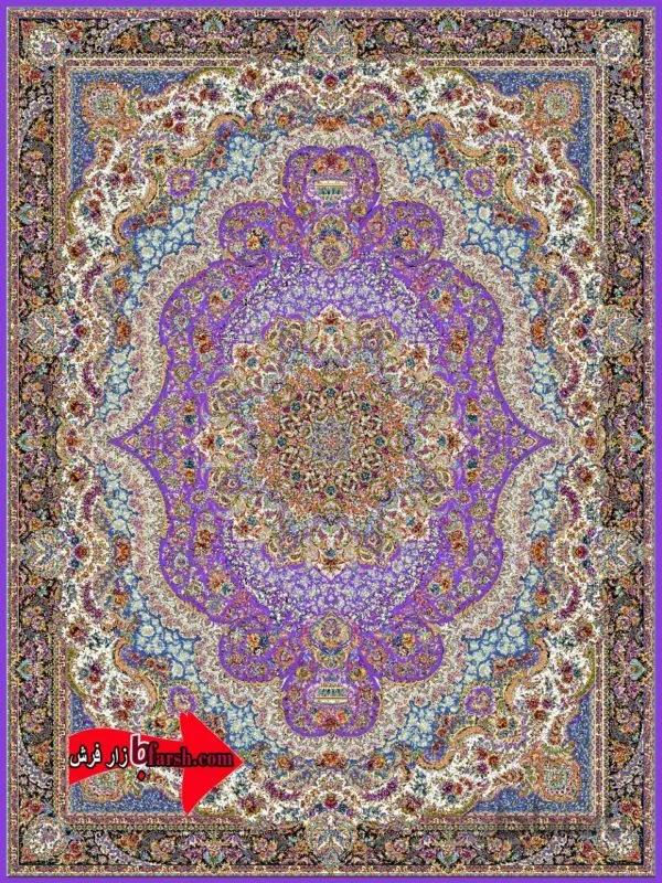 فرش کاشان طرح کرامت بنفش