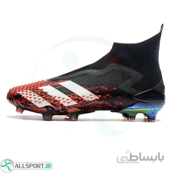 کفش فوتبال آدیداس پردیتور طرح اصلی ساقدار مشکی سفید قرمز Adidas Predator Mutator 20+ FG Black White Red