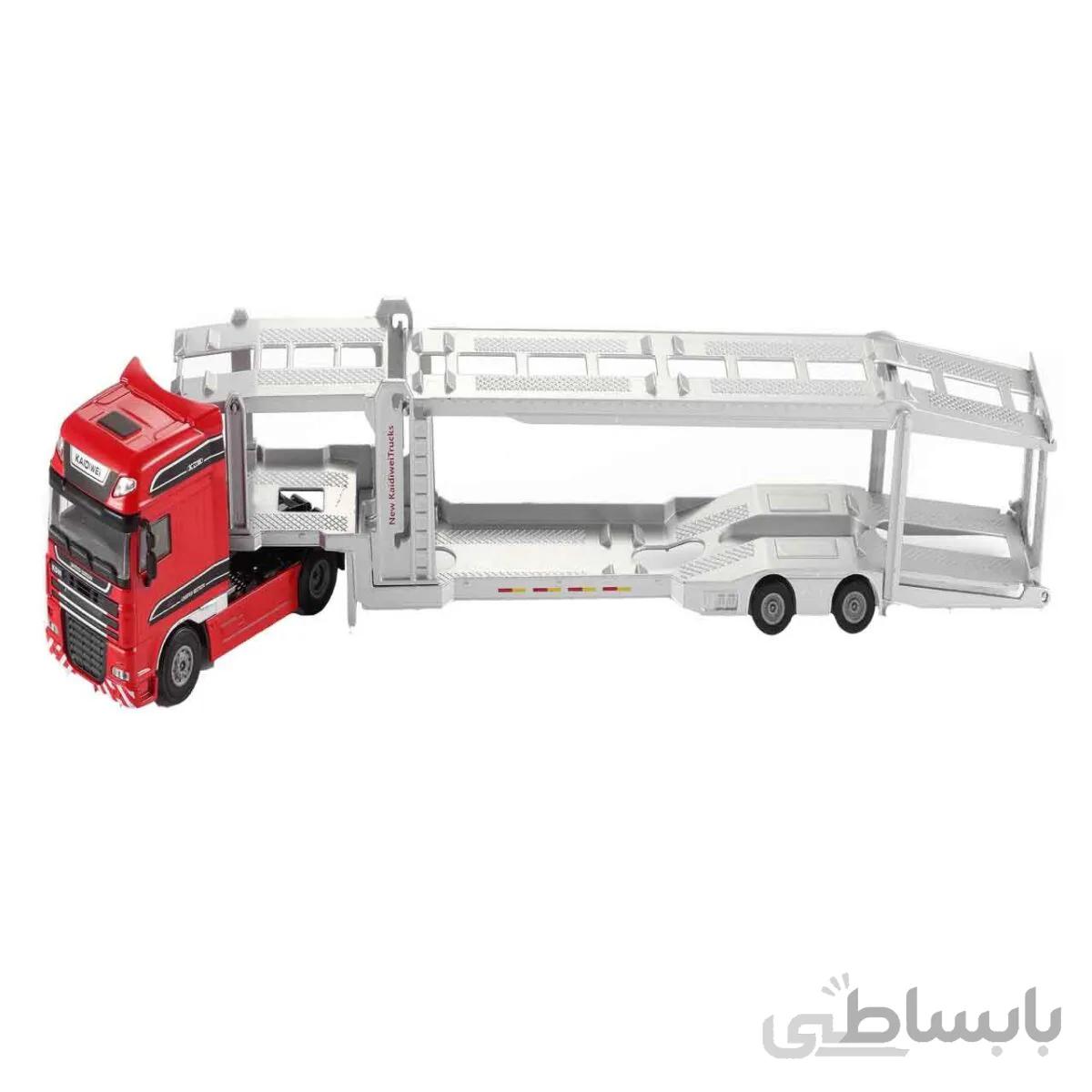 ماشین بازی تریلر فلزی حمل ماشین بوسینی مدل 625043
