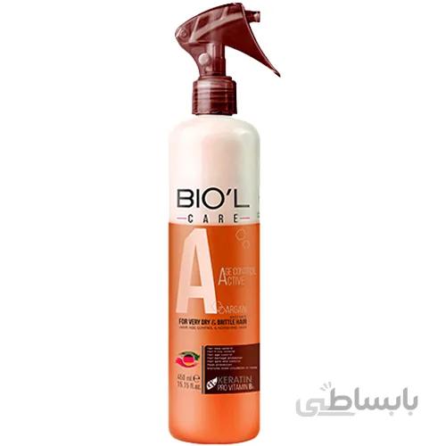 اسپری دو فاز بیول ایج کنترل اکتیو ضد وز و ریزش مو،حاوی روغن آرگان ترمیم کننده مناسب موی فرسوده ۴۵۰میل