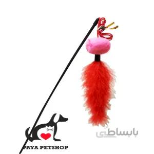اسباب بازی چوب پردار با بند اتصال گربه