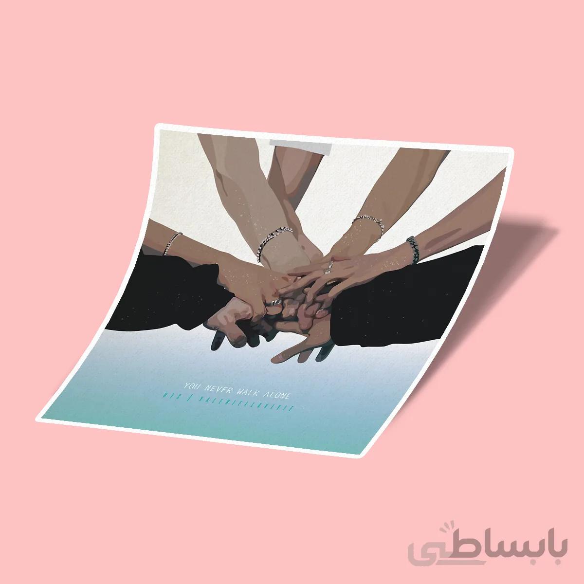 استیکر You never walk alone - BTS
