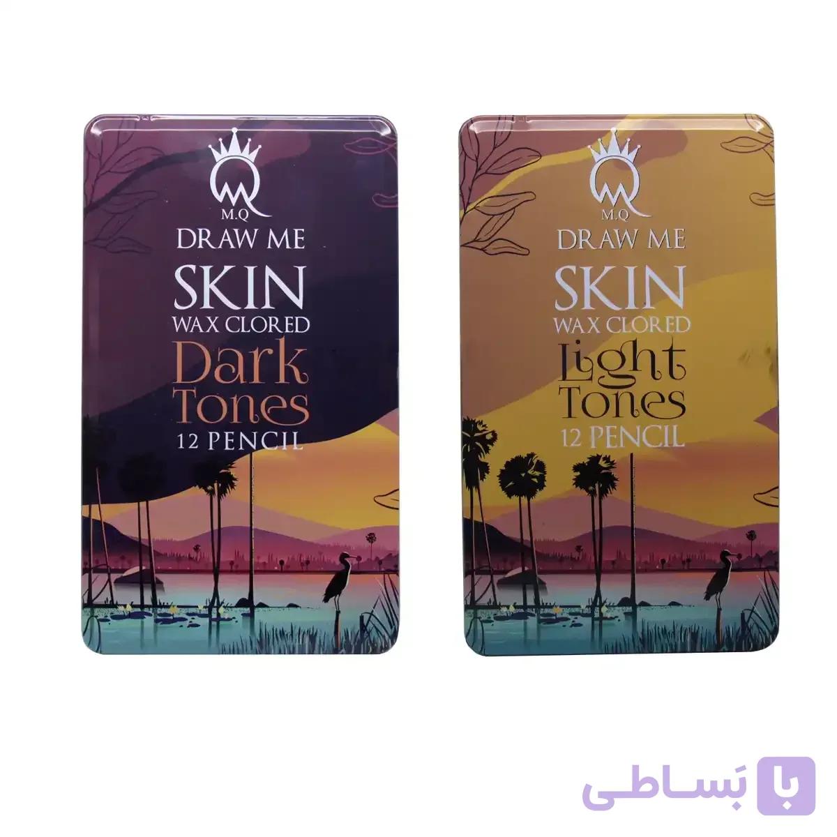مدادرنگی 24 رنگ ام کیو طیف رنگ بدن روشن و تیره جعب