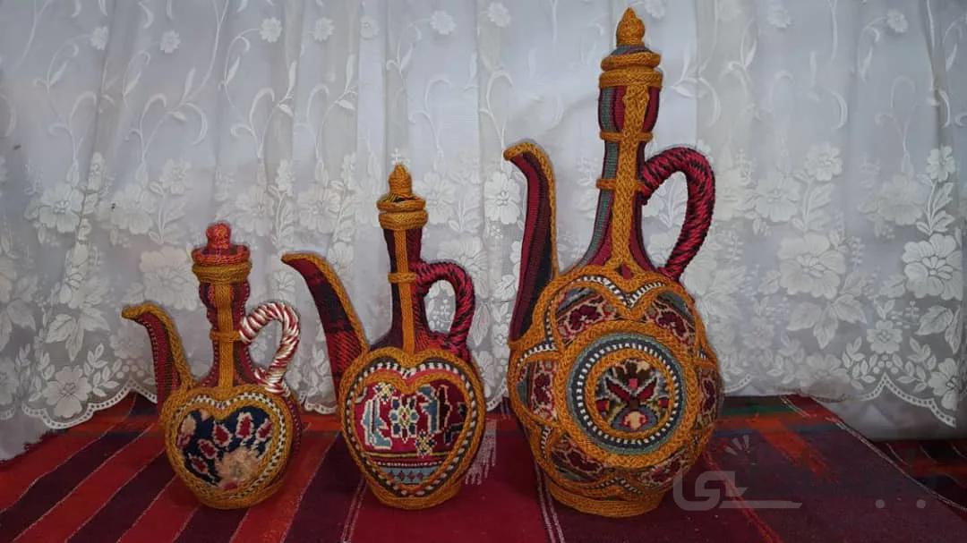 گلاب پاش سفال جاجیم فرش دستبافت کد ۱۰۱۹۸۳