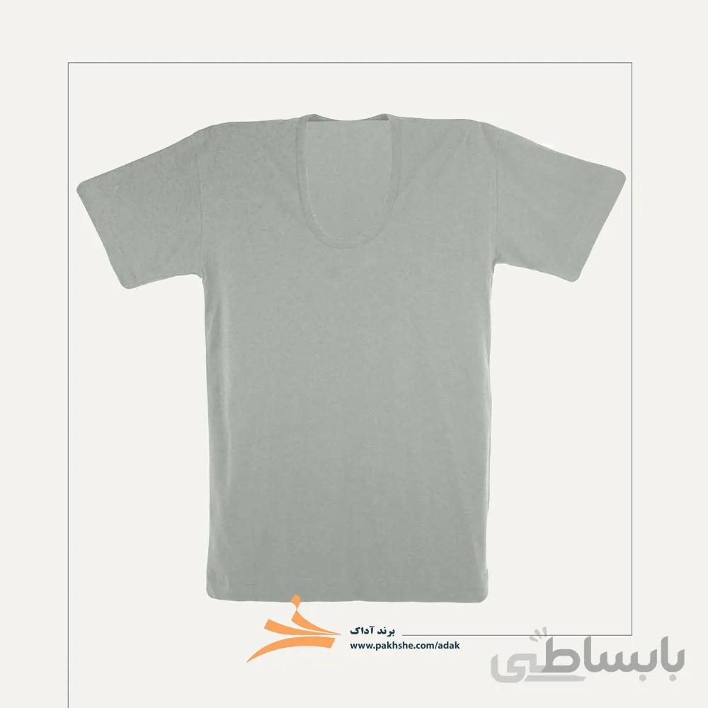 زیرپوش نیم آستین مردانه طوسی رنگ آداک کد 31204