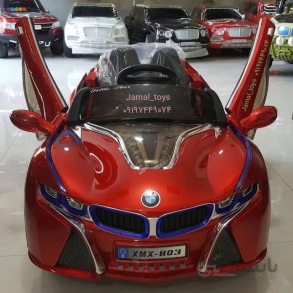 ماشین شارژی بی ام و i8-803 قرمز متالیک ا Bmw I8 xmx 803 Style Ride On Car ,Red Color
