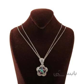 گردنبند نقره زنانه مدل سیاه قلم کد GAR_096