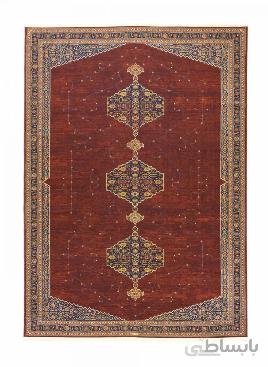 فرش ماشینی مرینوس طرح گبه کد 600111