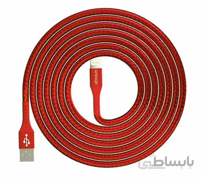 کابل تبدیل USB به Lightining سیبراتون مدل S250 i طول 1.2 متر ا Sibraton S250 i USB To Lightining 1.2M