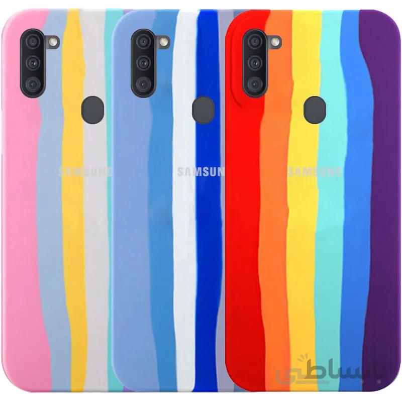 قاب سیلیکونی گوشی سامسونگ Samsung Galaxy A11 مدل رنگین کمانی (ویتنامی اصل)