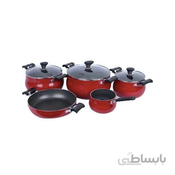 سرویس پخت و پز 8پارچه عروس مدل مرجان قرمز