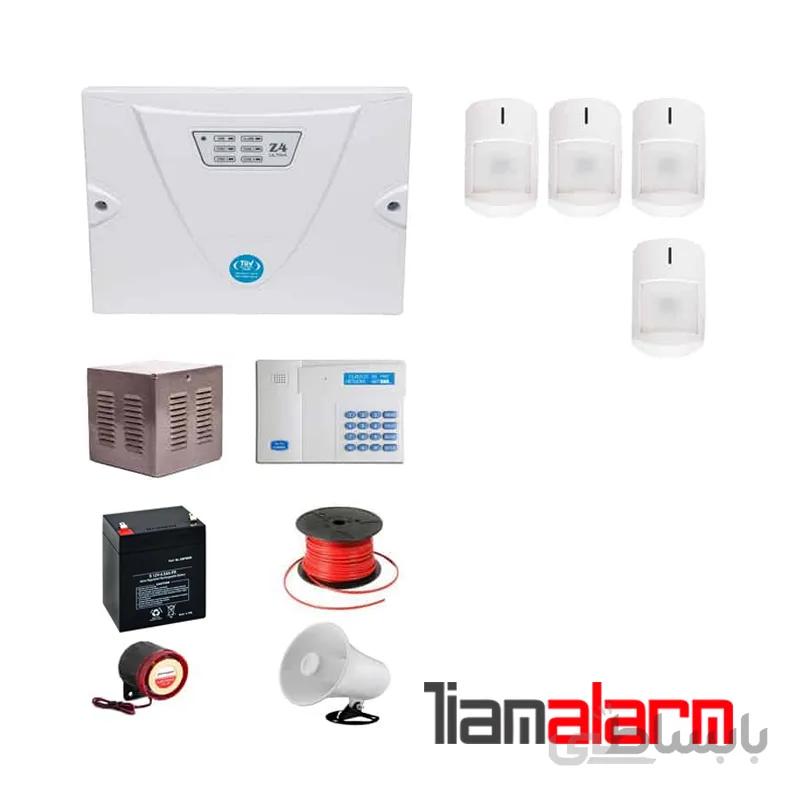 پکیج دزدگیر اماکن با سیم مدل کلاسیک سیم کارتی و تلفنی CGA4