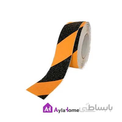 ترمز پله سمباده ای زرد مشکی 5 سانتی متری (رول 15 متری)