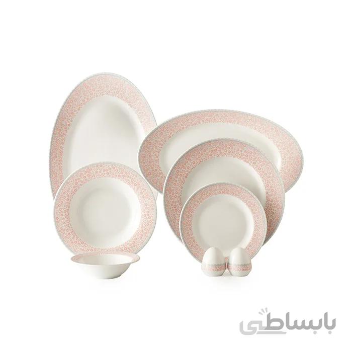 سرویس چینی زرین 28 پارچه 6 نفره کلارا گلبهی