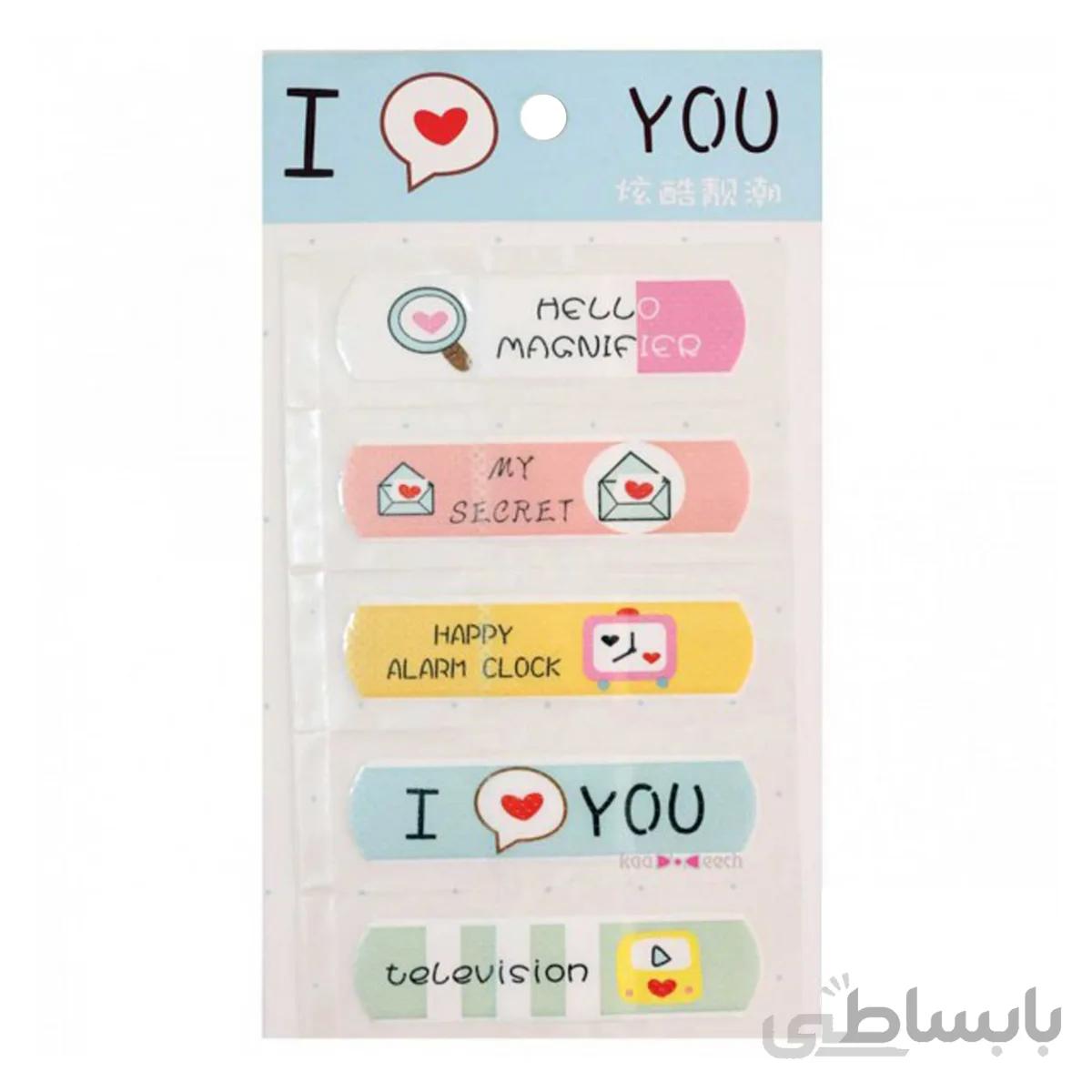 چسب زخم طرح LOVE بسته 5 عددی