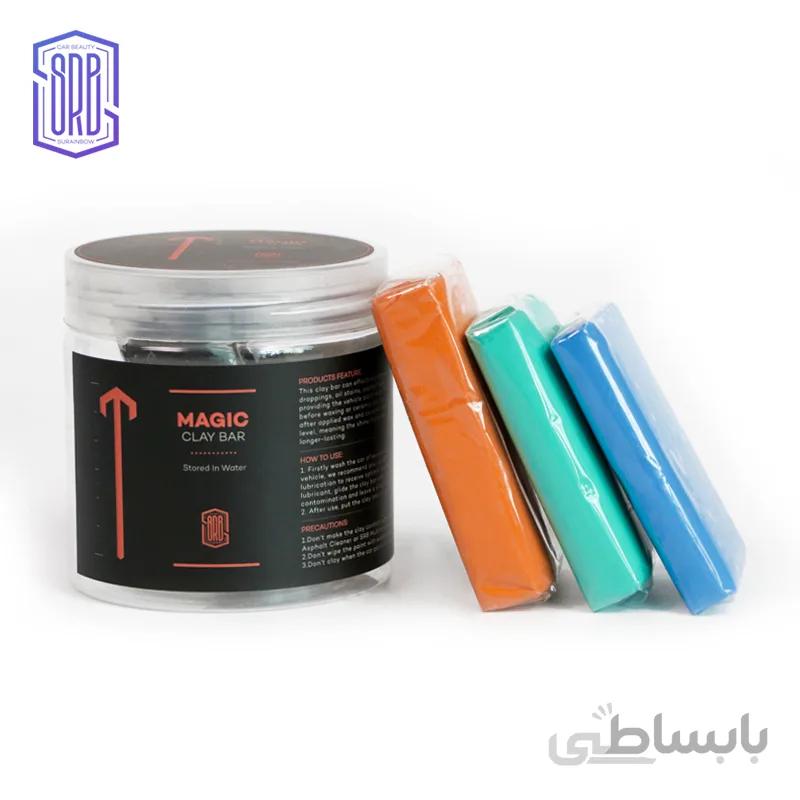 خمیر کلی زبر نارنجی اس آر بی مدل SRB Magic Clay Bar Heavy Orange