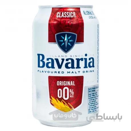 نوشیدنی مالت بدون الکل باواریا با طعم ساده 330 میلی لیتر Bavaria