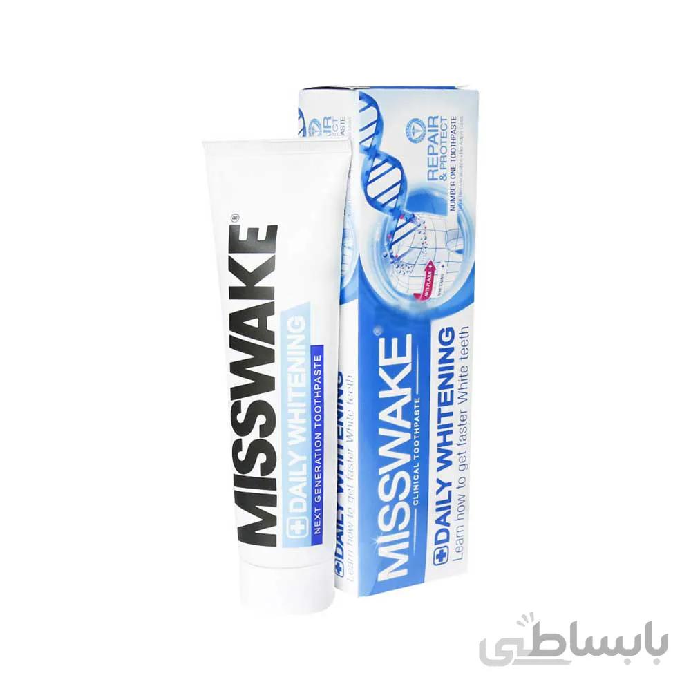 خمیر دندان سفید کننده روزانه 100 میل میسویک ا Daily Whitening Toothpaste 100ml MISSWAKE