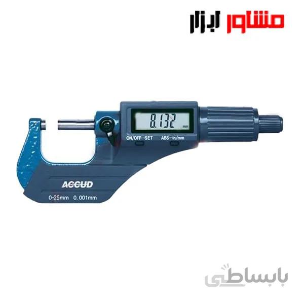 میکرومتر دیجیتال آکاد ۲۵-۰ میلی متر مدل ۰۲-۰۰۱-۳۱۲