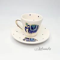 فنجان نعلبکی قهوه خوری با لاستر طلا کد ۰۶