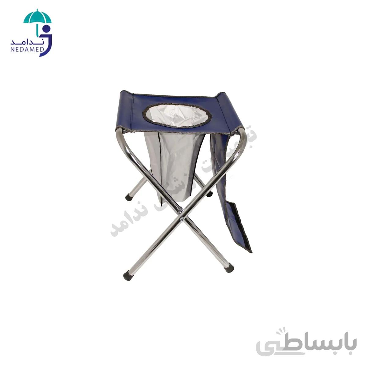 توالت تاشو کانتینری درب دار با قیف (دولایه)