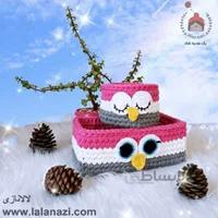 ست سبد تریکو سیسمونی طرح جغد ( کد 20201 )