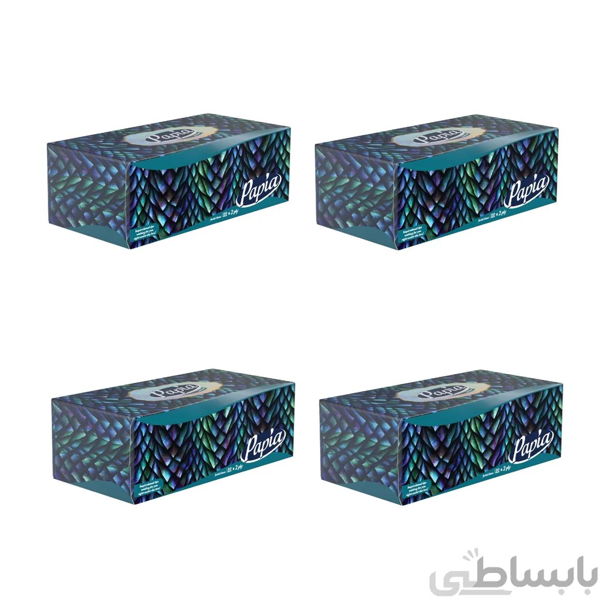دستمال کاغذی 150 برگ پاپیا مدل دراگون بسته 4 عددی