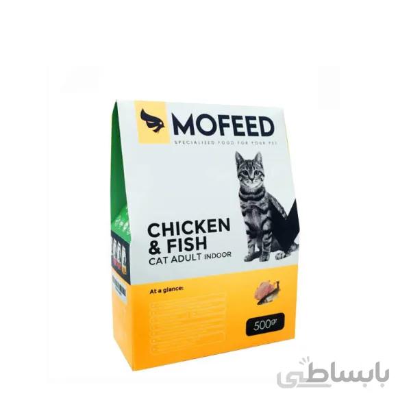 غذای گربه ایندور ادالت با مرغ و ماهی Chicken Fish مفید 500 گرم