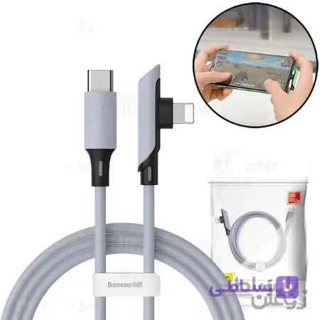 کابل Type C به لایتنینگ بیسوس Baseus Colourful Elbow PD CATLDC-A04 1.2m توان 18 وات