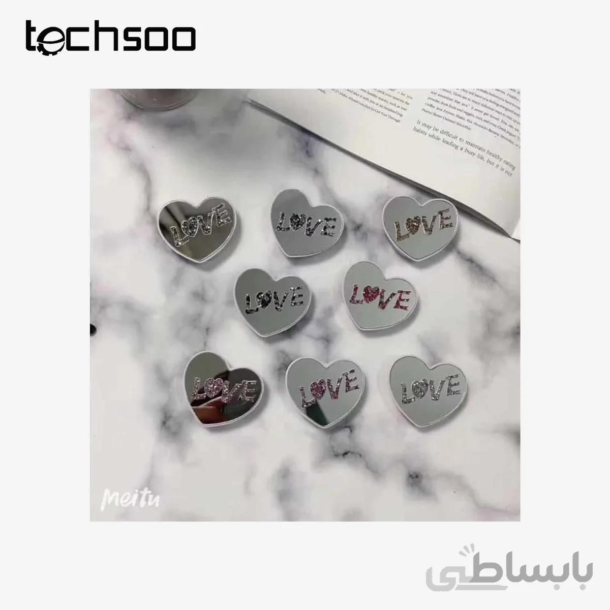 پاپ سوکت آینه ای طرح قلب برجسته