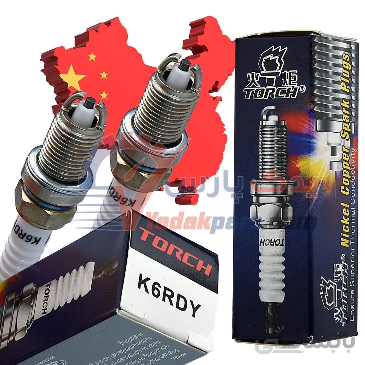 شمع پایه کوتاه دوپلاتین برند تورچ چین(بسته۴عددی) ا TORCH Spark Plug K6RDY Nickel Copper CHINA