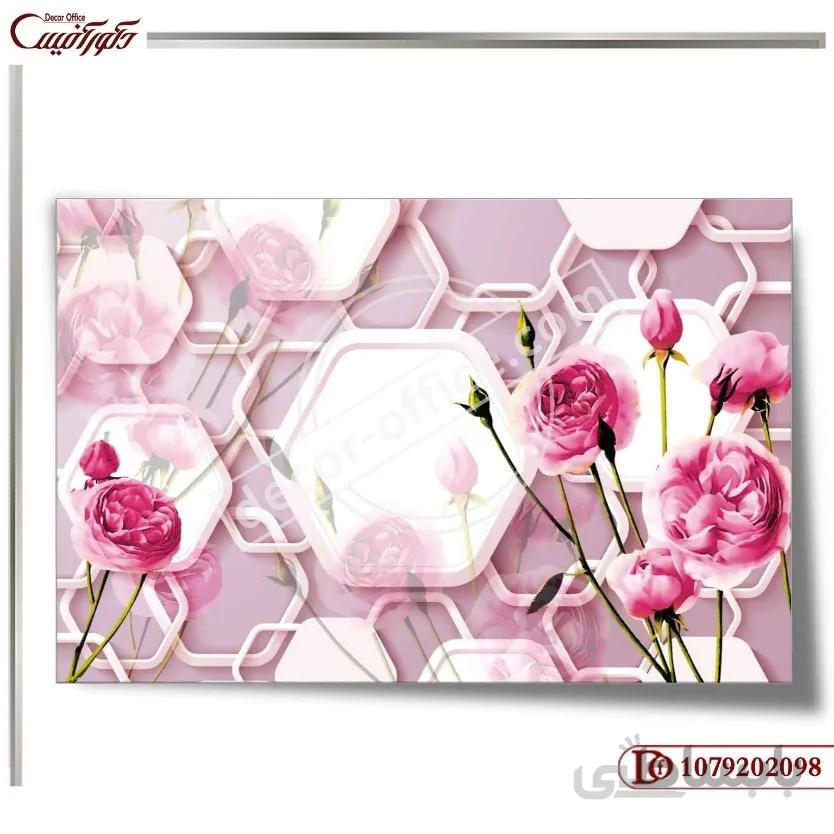 پوستر دیواری گل سه بعدی 2098 ا 3D flower wall poster 2098