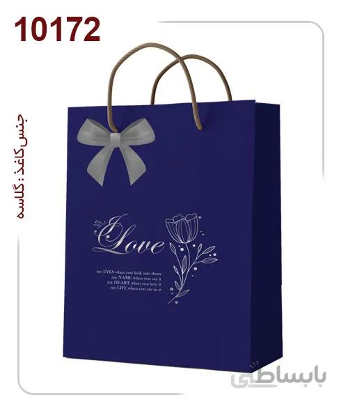 ساکدستی فانتزی پاپیوندار با کاغذ گلاسه کد10172