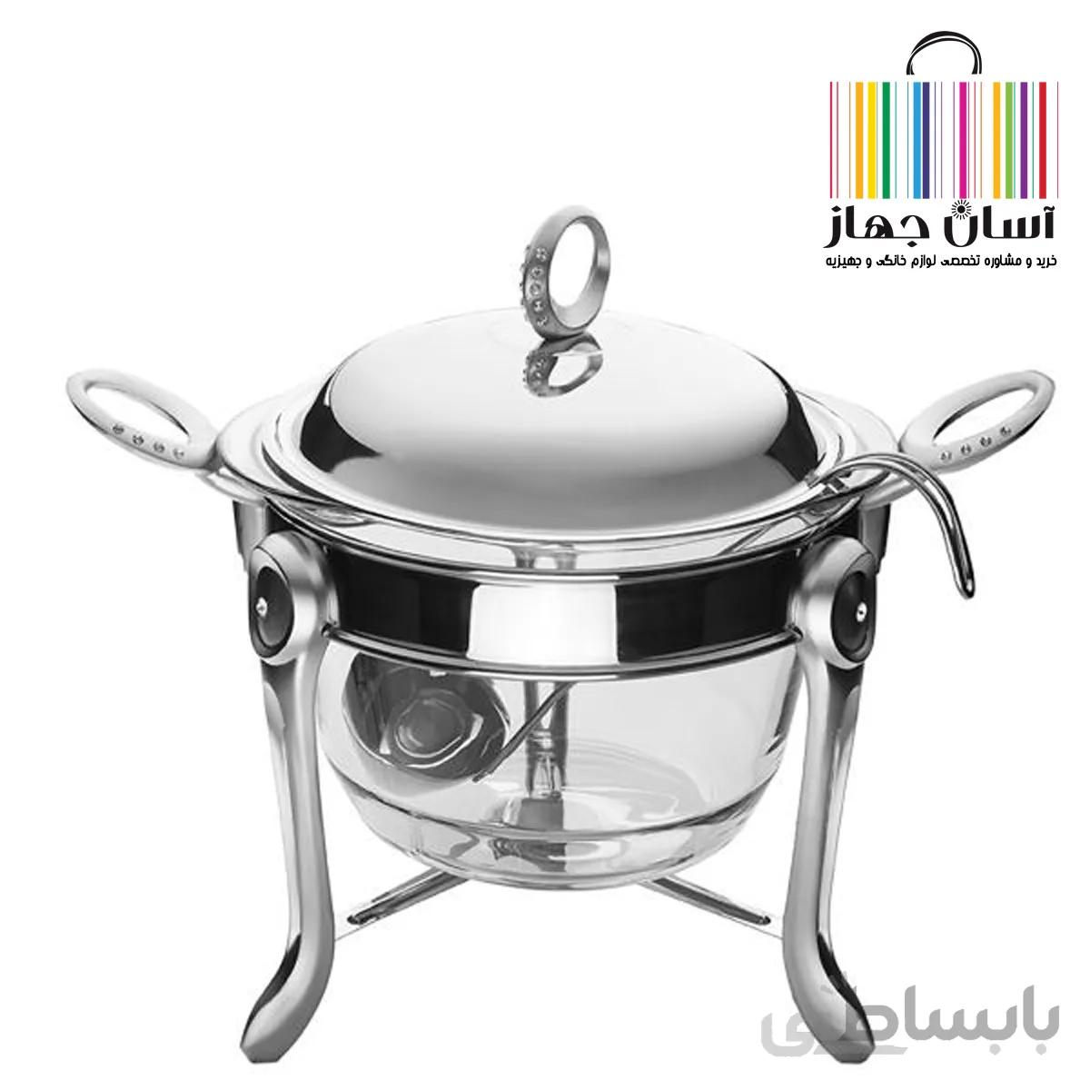 ظرف سوفله گرد استیل مدل آرمیتاژ