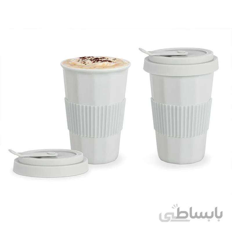 لیوان درب دار مدل Grand Soft Gri مادام کوکو