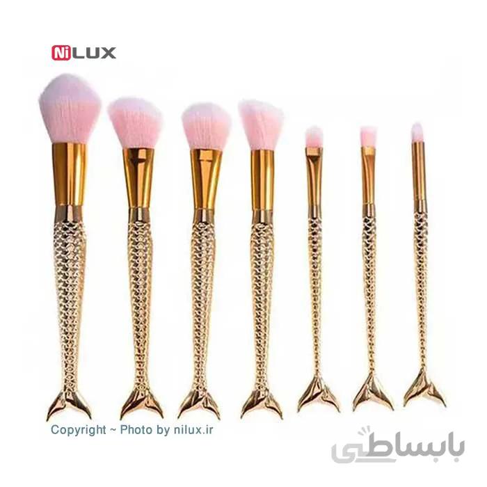 پک برس آرایشی مدل ماهی کد B-01 مجموعه 7 عددی