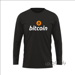 پیراهن آستین بلند مشکی بیت کوین