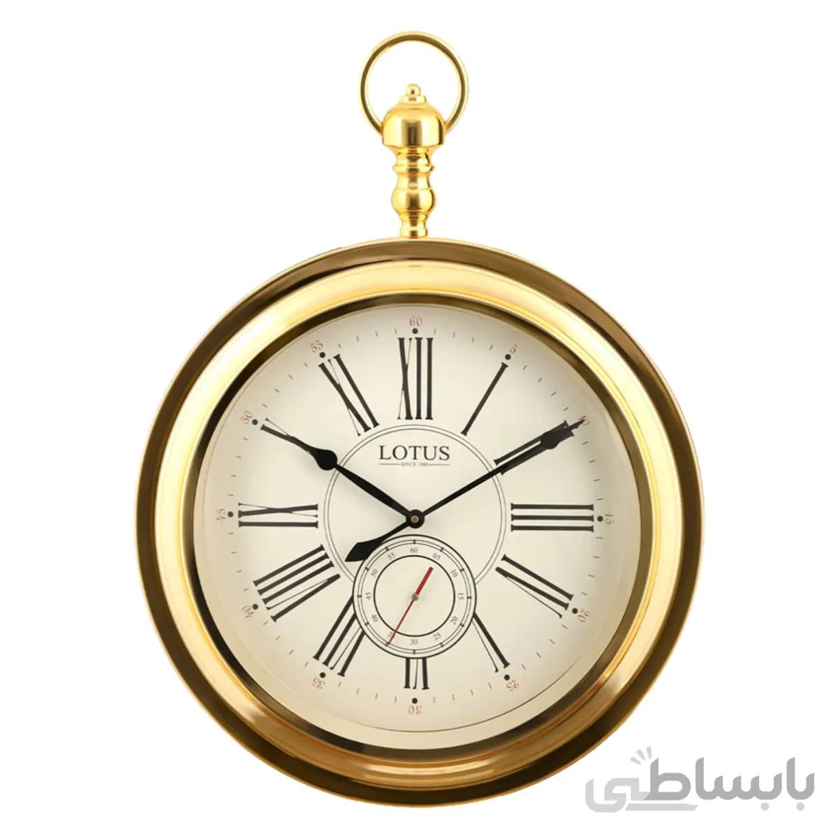 ساعت دیواری فلزی لوتوس مدل 4031 طلایی