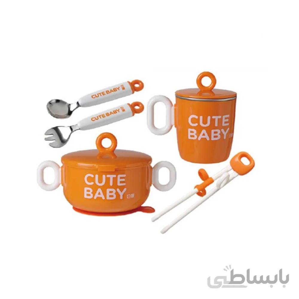 ست ظرف غذا رووکو Rovco استیل کودک 5 تکه