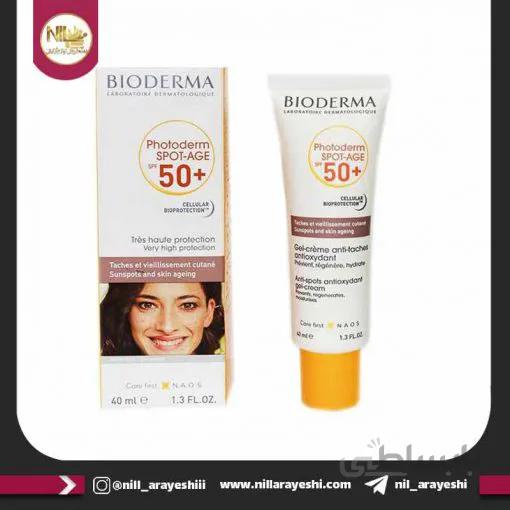 کرم ضد آفتاب بایودرما spf 50+ مدل فوتودرم اسپات ایج