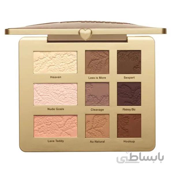 پالت سایه چشم مات نچرال توفیسد اصل | رنگ‌های خنثی مات با بافت خامه‌ای | ۹ رنگ ا Too Faced Neutral Matte Eye Shadow Palette