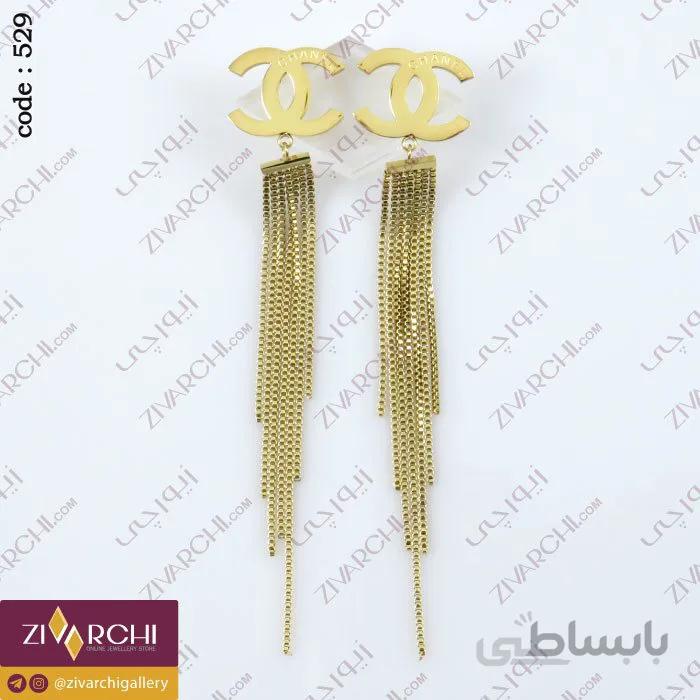 گوشواره میخی آویزی (طرح) شنل 529
