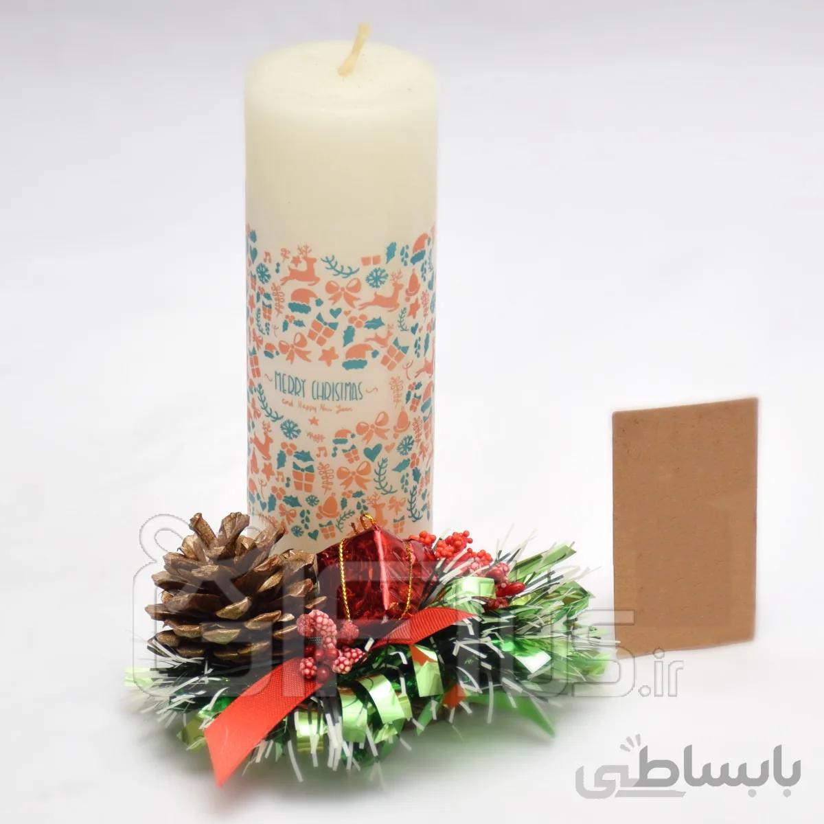گیفت شمع و تنه چوبی کریسمس