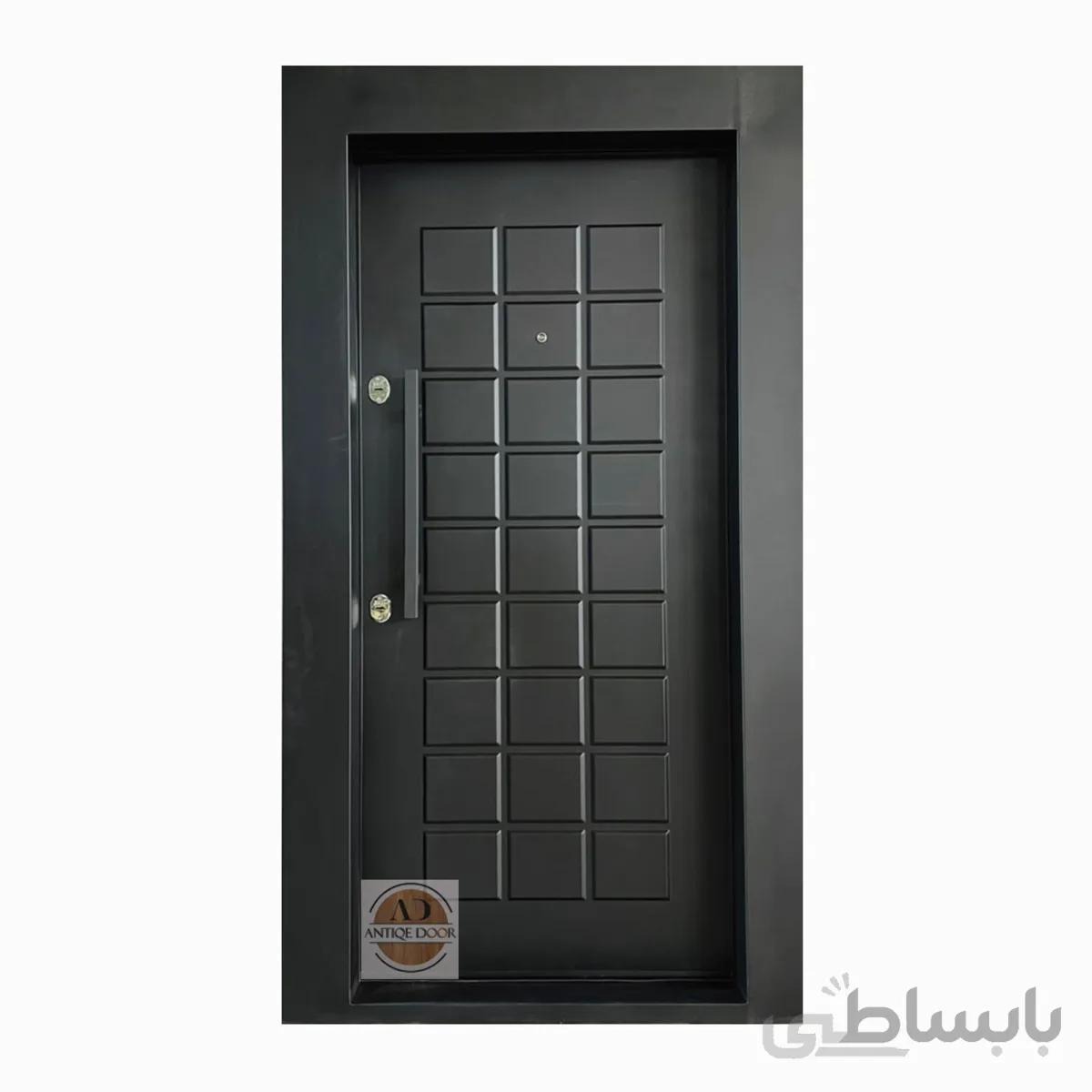 درب ضد سرقت روکش فلزی 27 قاب - 105 * 210 / چپ بازشو