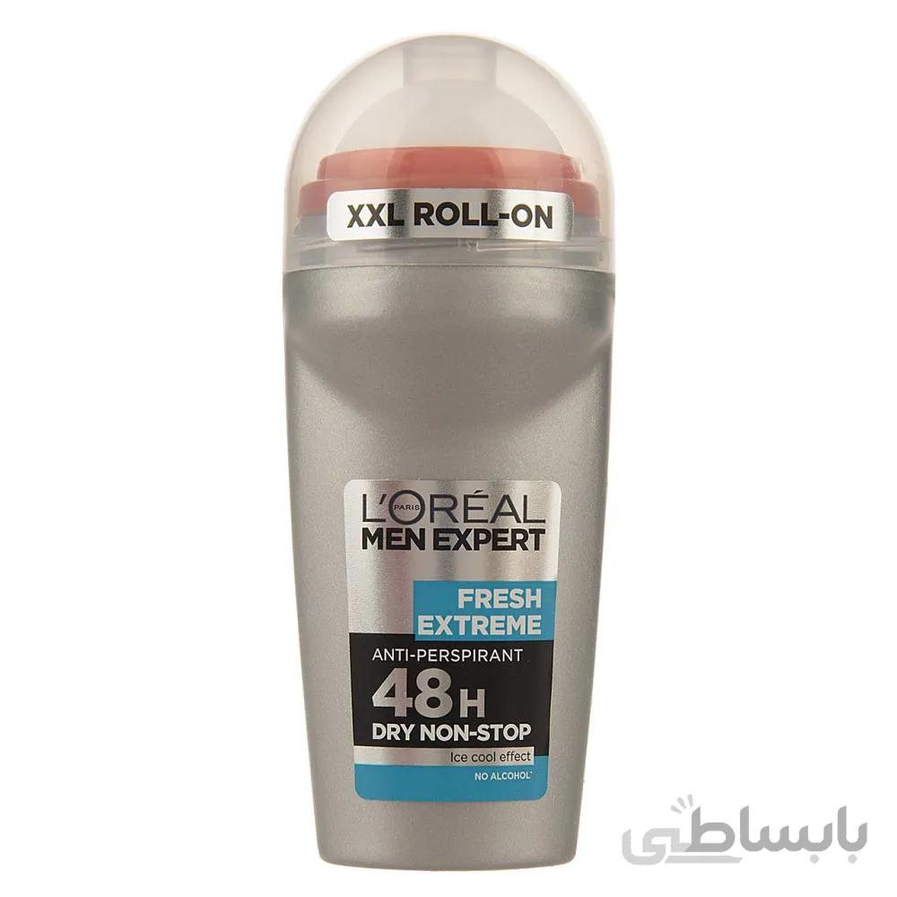 رول ضد تعریق فرش اکستریم ٤٨ ساعته لورال ا LOreal Fresh Extreme Roll-on 48H For Men