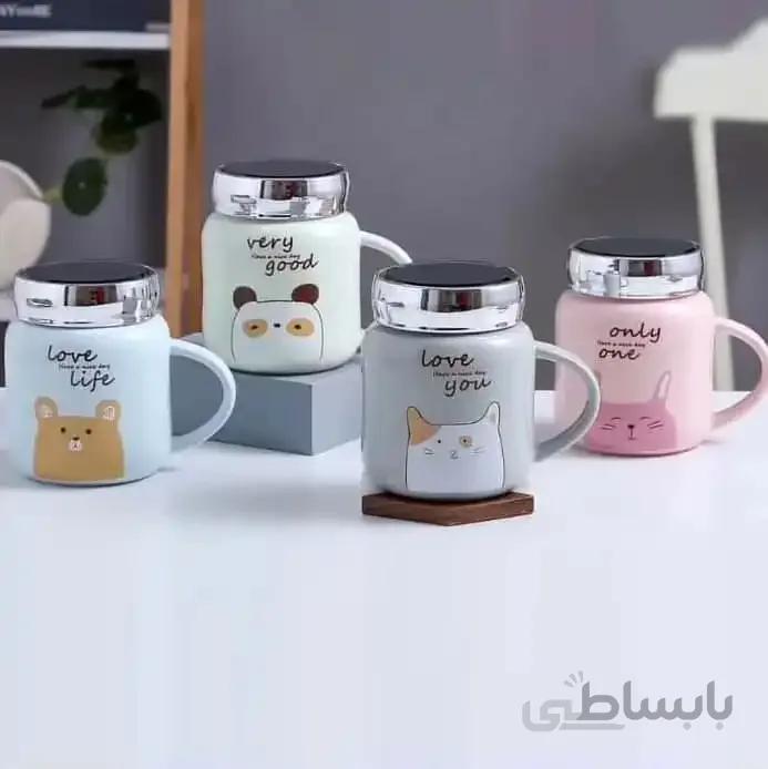 ماگ درب آینه ای طرح حیوانات