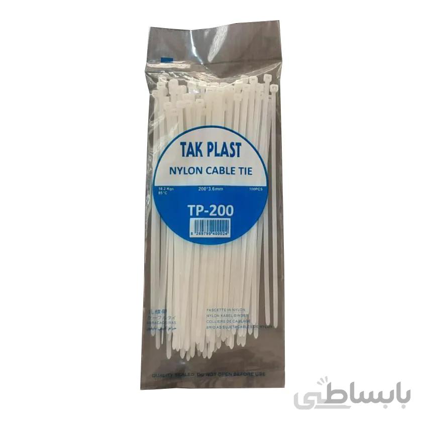بست کمربندی مدل TAKPLAST 200MM بسته 100 عددی