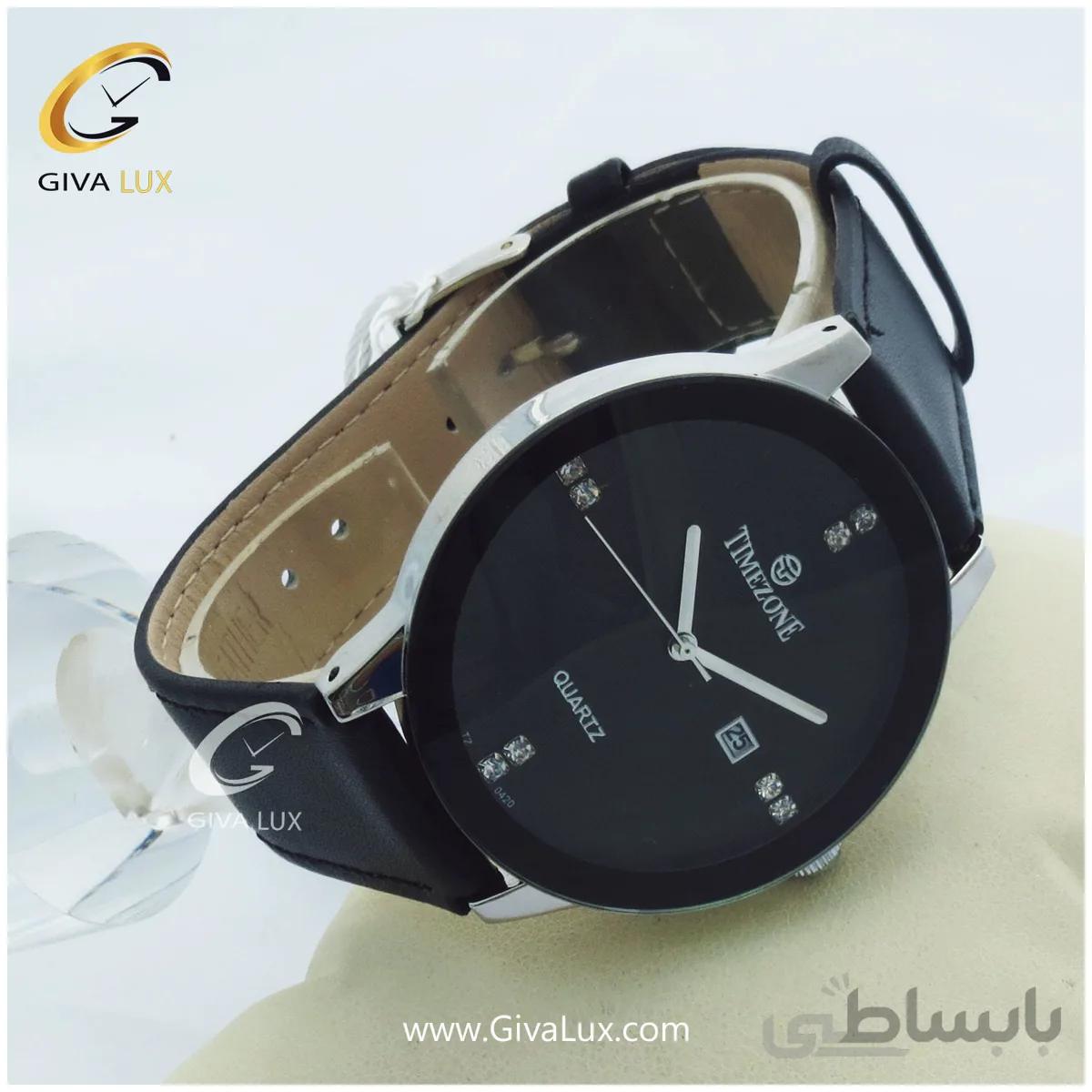 ساعت مردانه تایمزون بند چرم اصلی شرکتی ضدآب