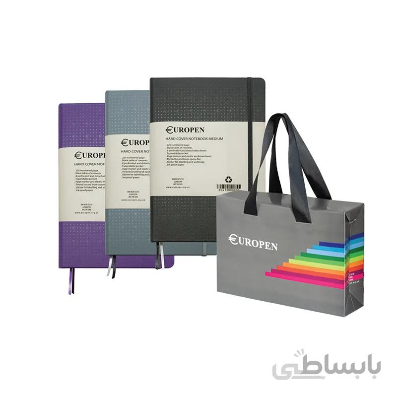 ست دفتر یوروپن مدل Gift Pack طیف رنگ تیره