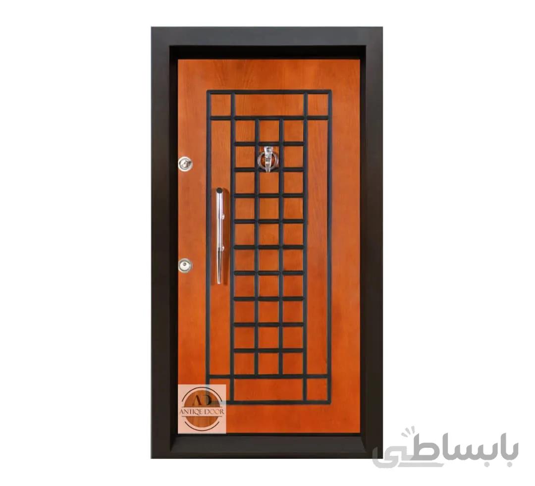 درب ضد سرقت مارکوتری روکش راش - 105*210 / چپ بازشو